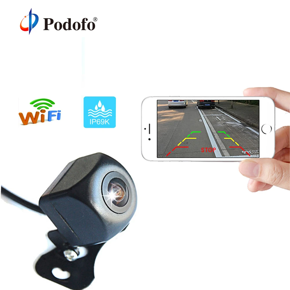 Podofo 1080P Full HD камера заднего вида Wifi система резервного копирования мини ночного