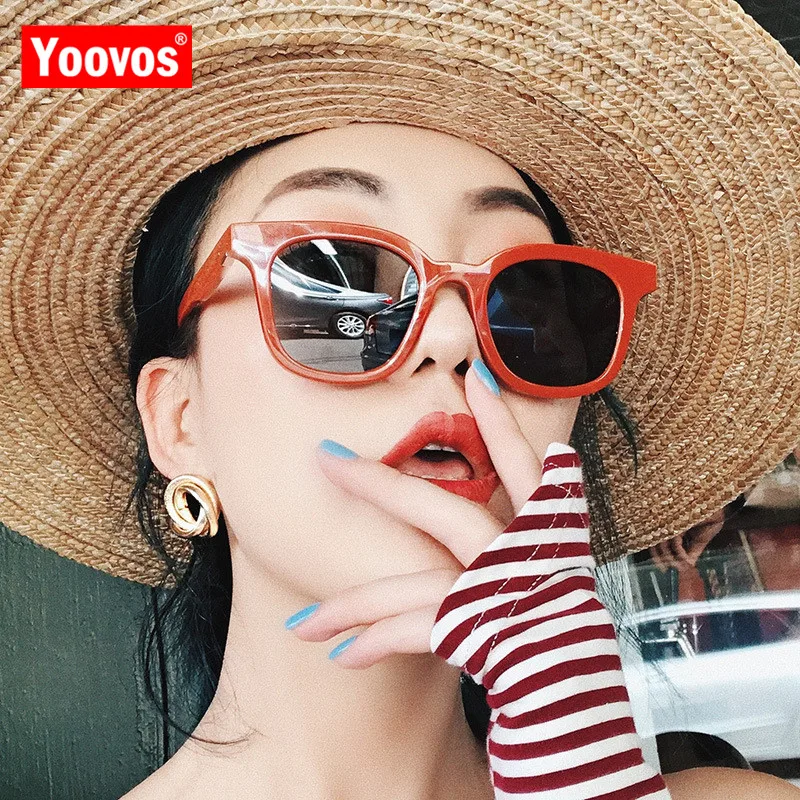 Yoovos 2021 Vintage Square Sunglasses Women Brand Designer Classic Luxury Man/Women Sun Glasses UV400 Shopping Outdoor Eyewear | Аксессуары