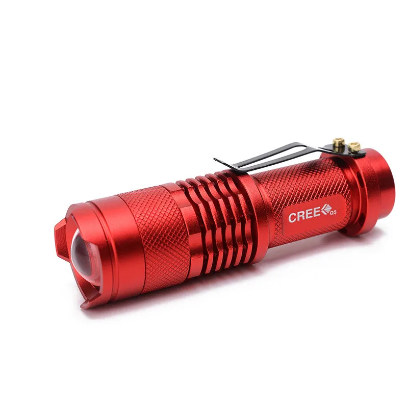 Mini Flashlight Portable Adjustable Zoom Focus Torch Lamp Use AA 14500 Battery Waterproof LED | Спорт и развлечения
