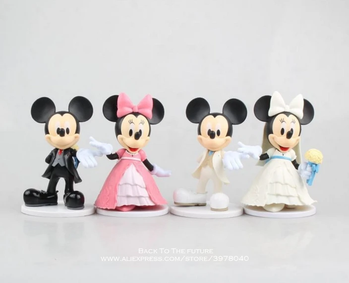 Disney Микки Маус Минни 2 шт./компл. 11 см фигурка осанки коллекция украшений аниме