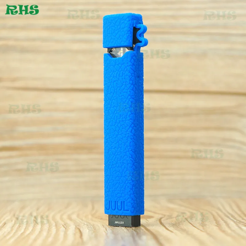 dark blue 1 шт RHS фабрика Juul силиконовый чехол 13 красочных цветов и крутых дизайнерских наклеек в большом ассортименте - Цвет: dark blue