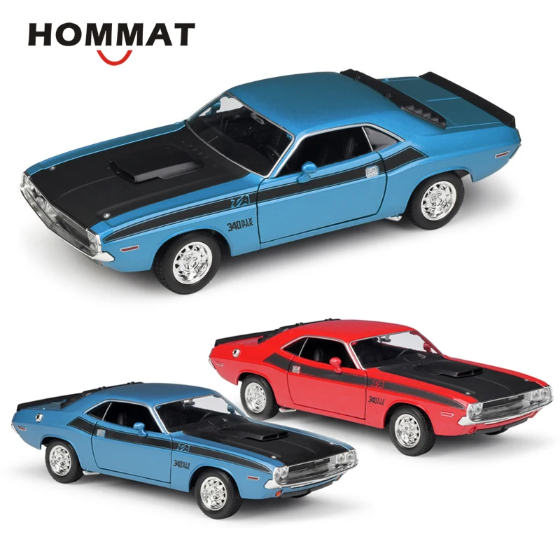 HOMMAT Simulation Welly 1:24 Scale 1970 Dodge Challenger T \ A Модель из мускулистого сплава Игрушечная