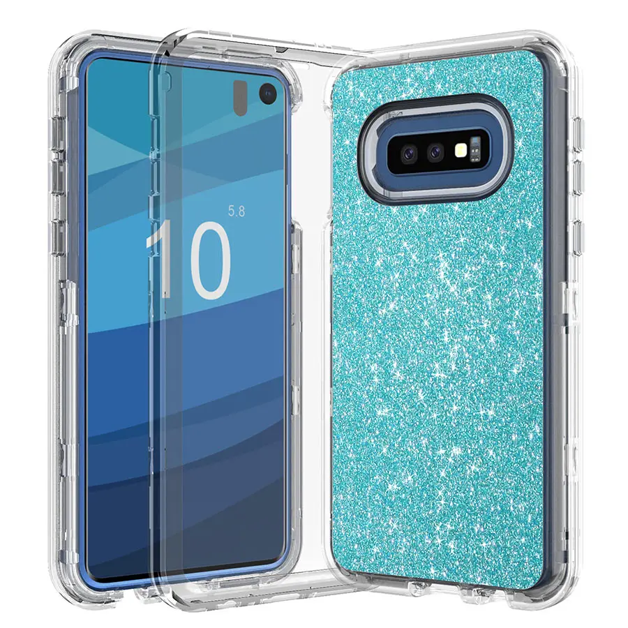 Чехол IQD для Samsung Galaxy S10e блестящий чехол сверхпрочный Гибридный трехслойный