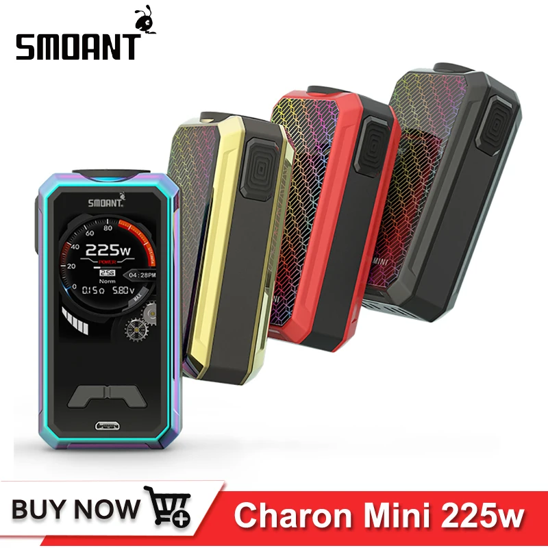 Оригинальный Smoant Charon мини бокс мод 225 Вт Vape электронные сигареты Питание от двух