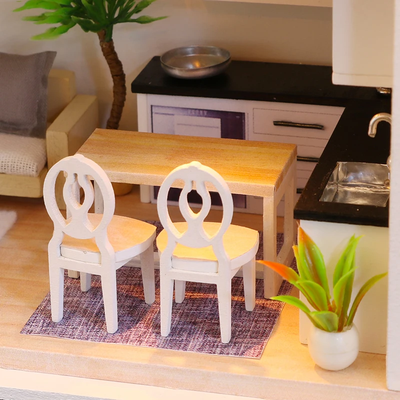 DIY Миниатюрный Кукольный домик мебель пылезащитный чехол 3D Деревянный игрушки
