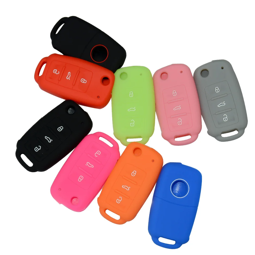OkeyTech силиконовый резиновый чехол для автомобильного ключа VW POLO Tiguan Passat B5 B6 B7 Golf 3