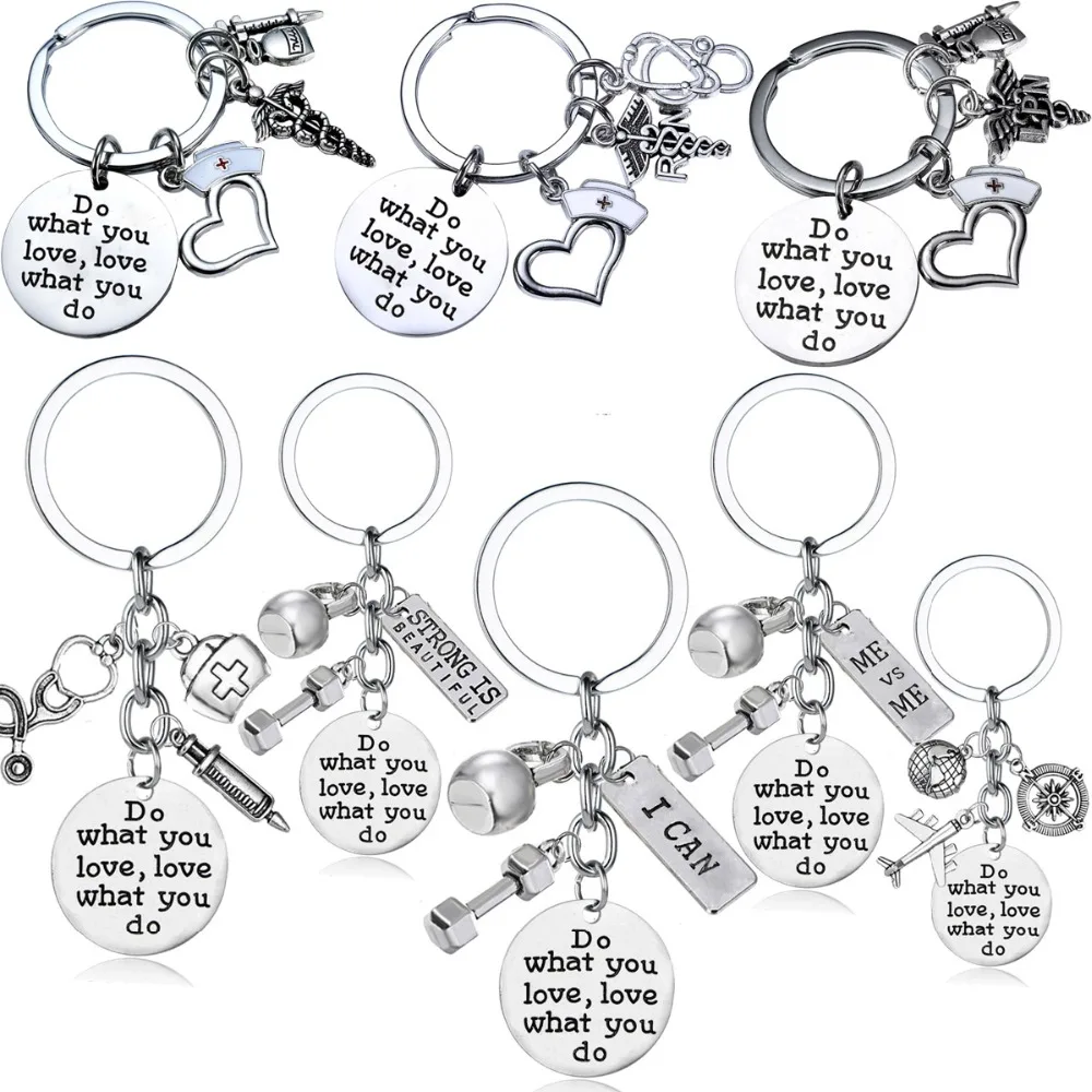 Сделайте то что вы любите делаете брелок кольцо для ключей женщин мужчин друзей