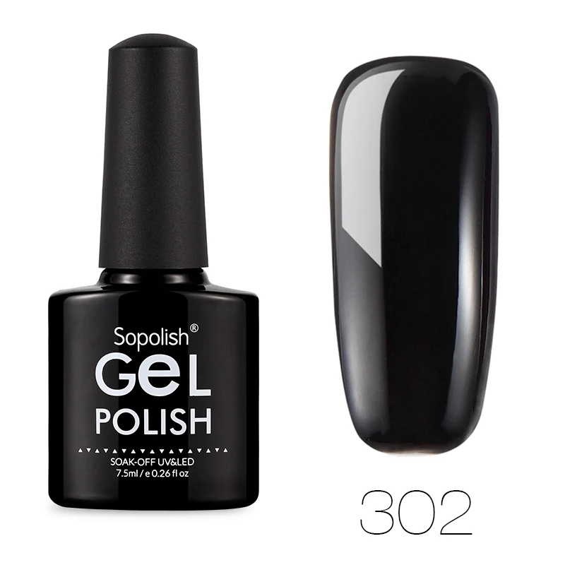 302 Sopolish Гель-лак для ногтей УФ Цвета Vernis Полупостоянный маникюр верхнее Базовое покрытие Гибридный гвоздь искусство замочить от Rosalind - Цвет: 302