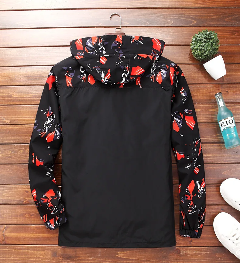 Большие размеры 4XL 5XL 6XL 7XL 8XL 9XL 10XL мужская с капюшоном и воротником весенние куртки