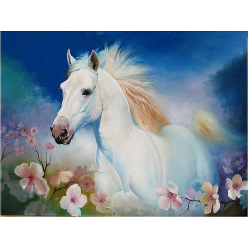 

YIKEE horse diamond painting Handmade Needlework DIY Diamond Embroidery Mosaic Rhinestone Picture y1712