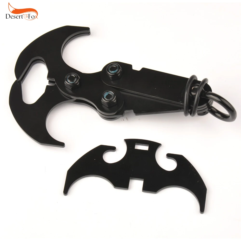 

Black/Silver 5.9x3.54''/15cmx9cm Multi-functional Climbing Hook Performance Survival Gravity Hook Grappling Folding
