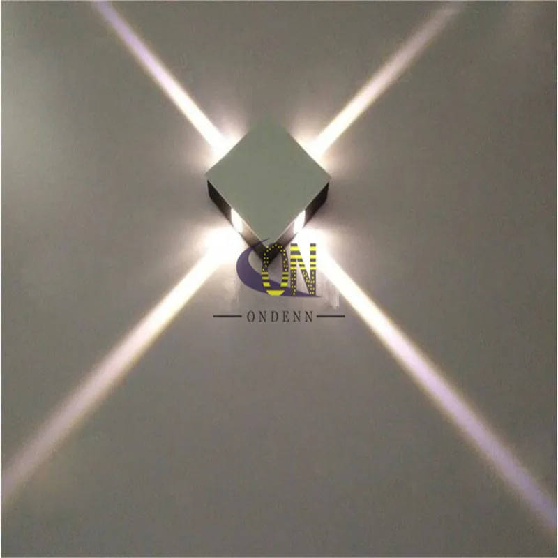 Светодиодная настенная лампа 4 Вт квадратный светильник для коридора спальни