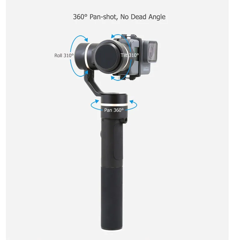(С двумя аккумуляторами) FeiyuTech G5 (Feiyu FY G5) 3 осевой Ручной Стабилизатор для gopro hero 5 и