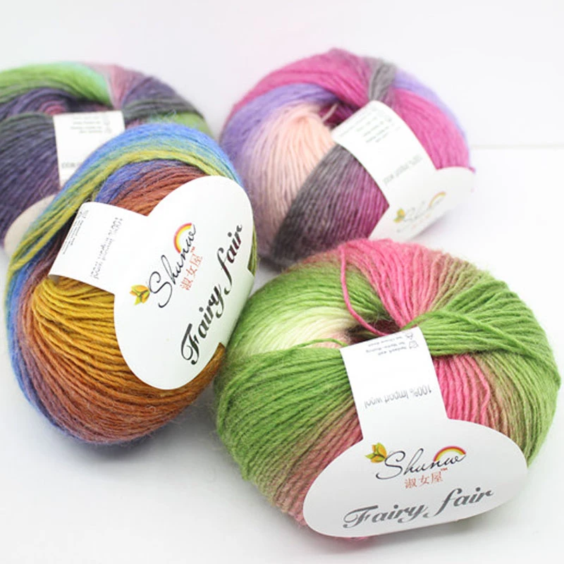 250 г/5 Skeins органическая детская Мериносовая шерстяная фитильная пряжа для ручной