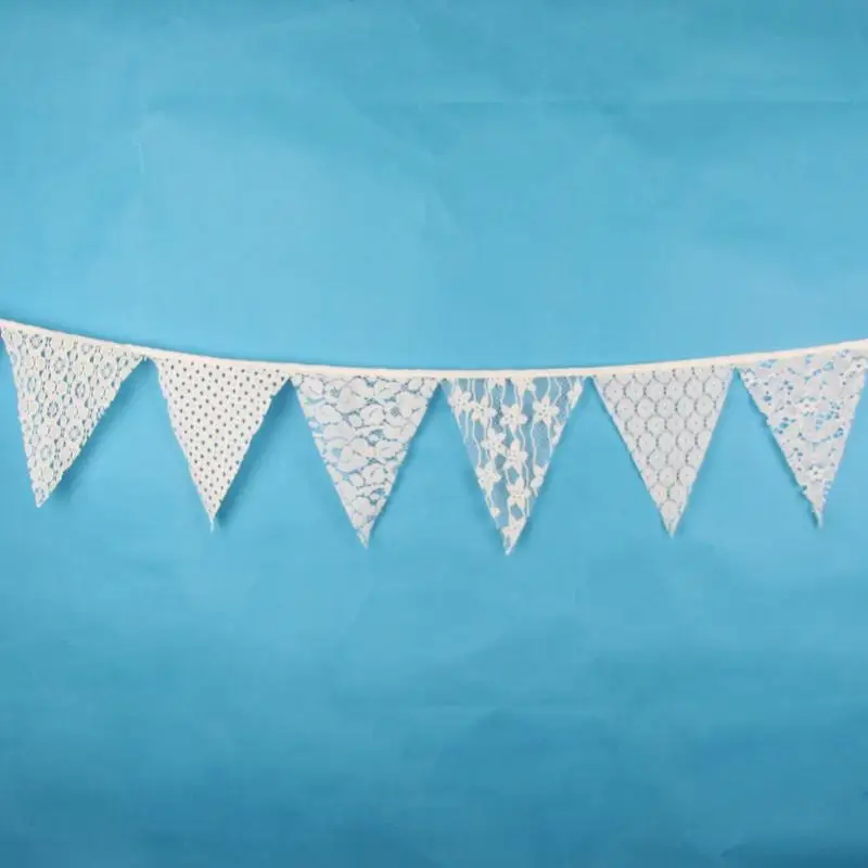 Винтажный Свадебный бандаж в деревенском стиле баннеры из ткани с кружевами флаг