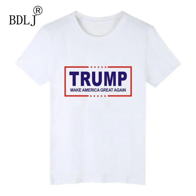 BDLJ Летняя мода Дональд Трамп Футболка Мужская Высокое качество на заказ Алфавит Печатные Топы хипстер Camisa Masculina футболка