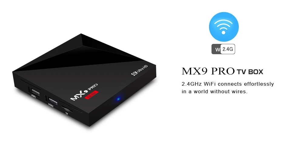 MX9 PRO мини Android 7,1 tv Box с четырехъядерным процессором RK3328 Cortex-A53 4 K Ultra HD 1 Гб+ 8 Гб высокой четкости 3D 100 м Смарт медиаплеер