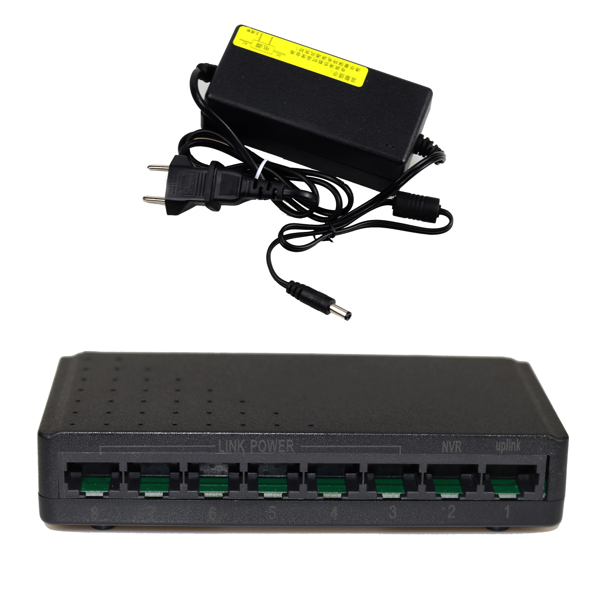 8 портовый коммутатор POE Ethernet 108 ВТ 24В сетевые IP камеры беспроводной AP 6 + 2 PoE