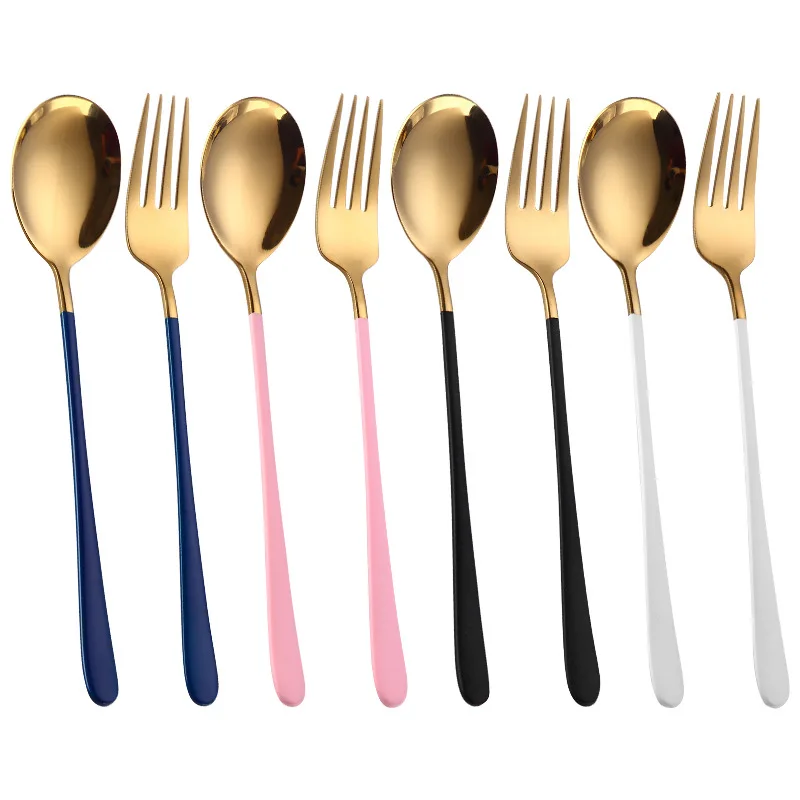 Модная вилка-ложка для мороженого в Корейском стиле из нержавеющей стали 304