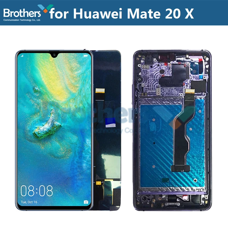in stock lcd screen for huawei mate 20 x lcd display for huawei mate 20 x lcd assembly touch screen digitizer phone replacement free global shipping