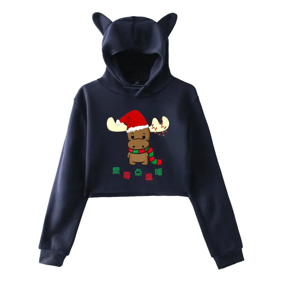 Укороченная Толстовка с длинным рукавом NORA осенний свитер Женский