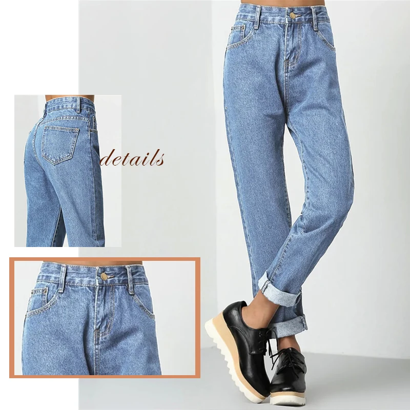 SweatyRocks, закатанные джинсы для мам, уличная одежда, женские повседневные свободные однотонные штаны и брюки, весенние джинсы на молнии