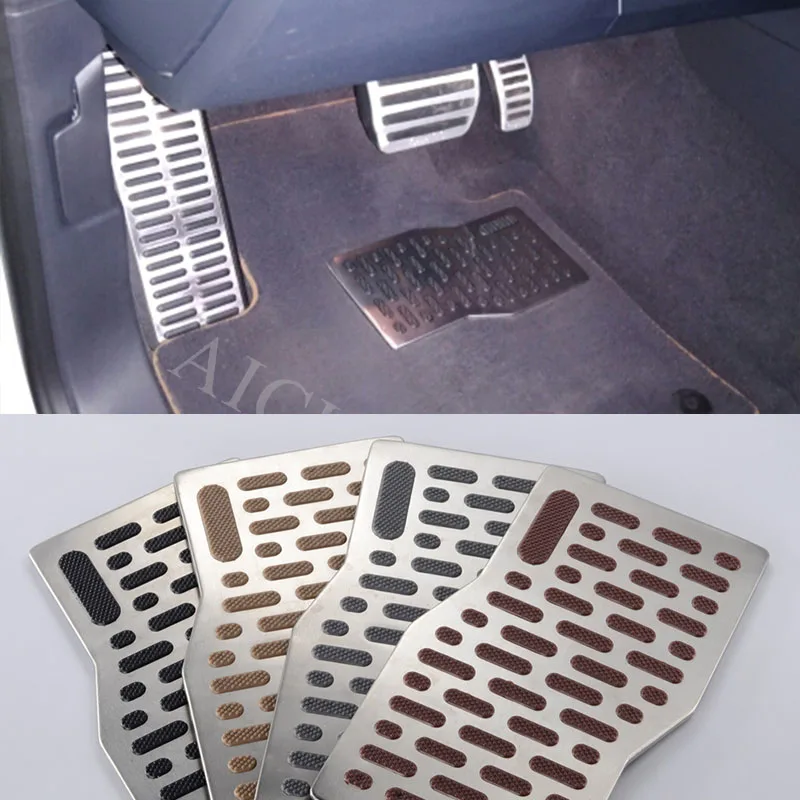 Car Aluminum Pedal Pad Floor Mats Accessories for BMW e46 e90 e39 e60 e36 f30 f10 m e87 f20 x5 e53 e30 e91