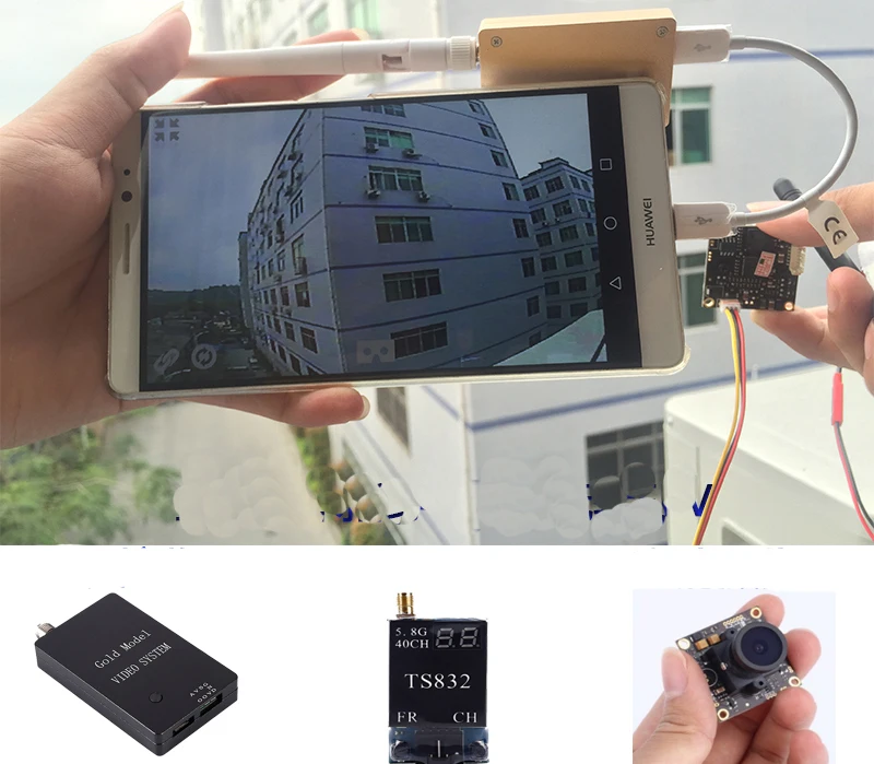 5 8G FPV Android Telefone Fixo приемник Компьютерная камера телефон Дисплей Набор для
