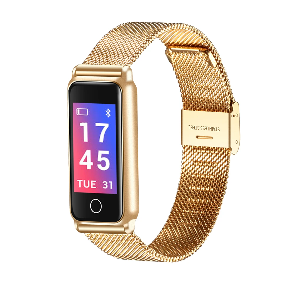 

Y8 Fitness Track Smart Watch Waterproof Heart Rate Blood Pressure Wristband Stainless Steel Band Strap Bracelet