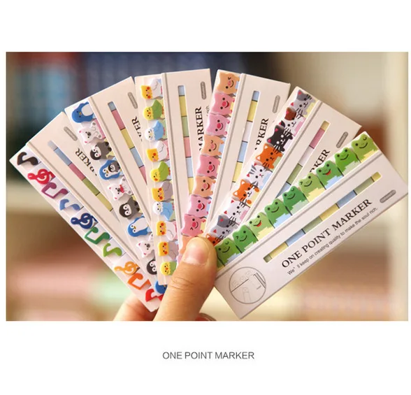 

100 pcs/Lot Kwaii animal post sticker Cute sticky notes Memo marker Office material school sticker papelaria stationery F783