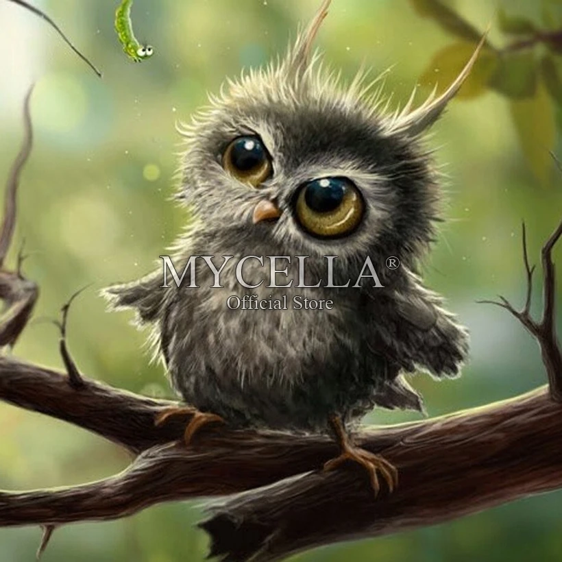 

Animals 5D DIY Diamond Painting Cross Stitch Owl Full Round Rhinestone Mosaic Diamond Embroidery Gift Home Decor Art Needlework