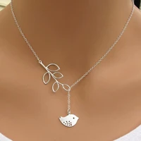europe and the united states hot 2019 fashion new necklace simple wild alloy leaves bird female wholesale necklace sales