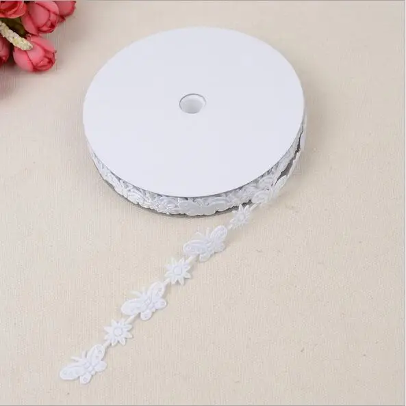 1.5 см * 20 метров Малан Бабочка полиэстер с тиснением Ремесло Подарочная упаковка