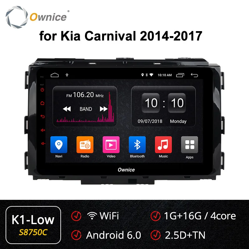S8750 K1-Low Ownice K2 K3 K5 K6 360 panorama DSP 4G LTE 8 ядерный Android 9,0 автомобильный Радио dvd-плеер gps Navi для KIA Carnival- автостерео - Цвет: S8750 K1-Low