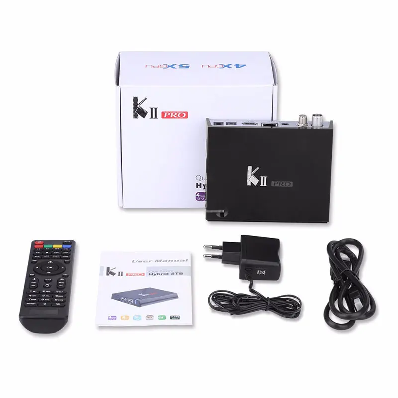 Умная ТВ приставка MECOOL KII Pro 2G 16G Двухдиапазонная с Wi Fi на базе Android DVB S2 T2 C