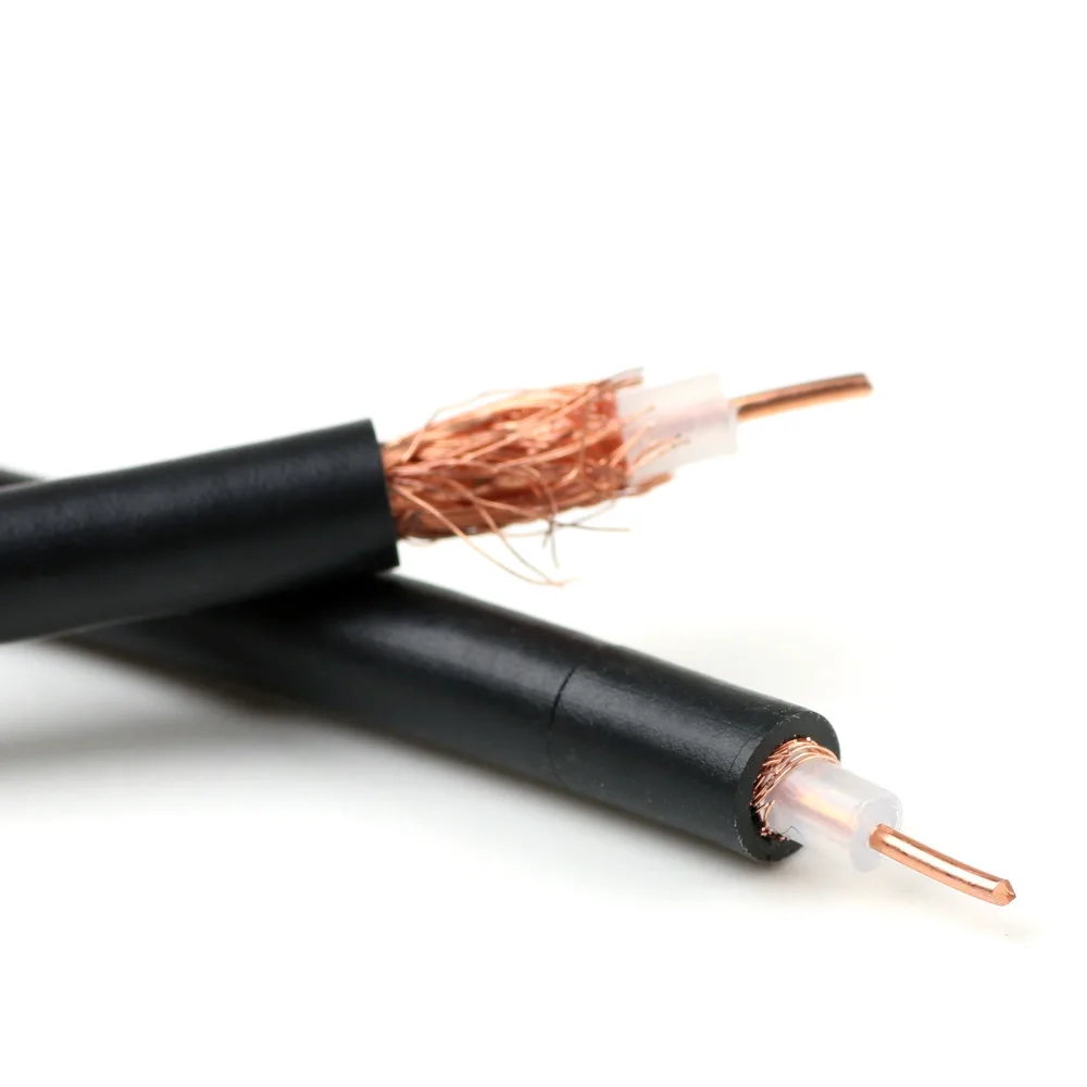 

Areyourshop 50m RG58 RF Coaxial Cable 50ohm Coax Signal Transceiver Pigtail Wire