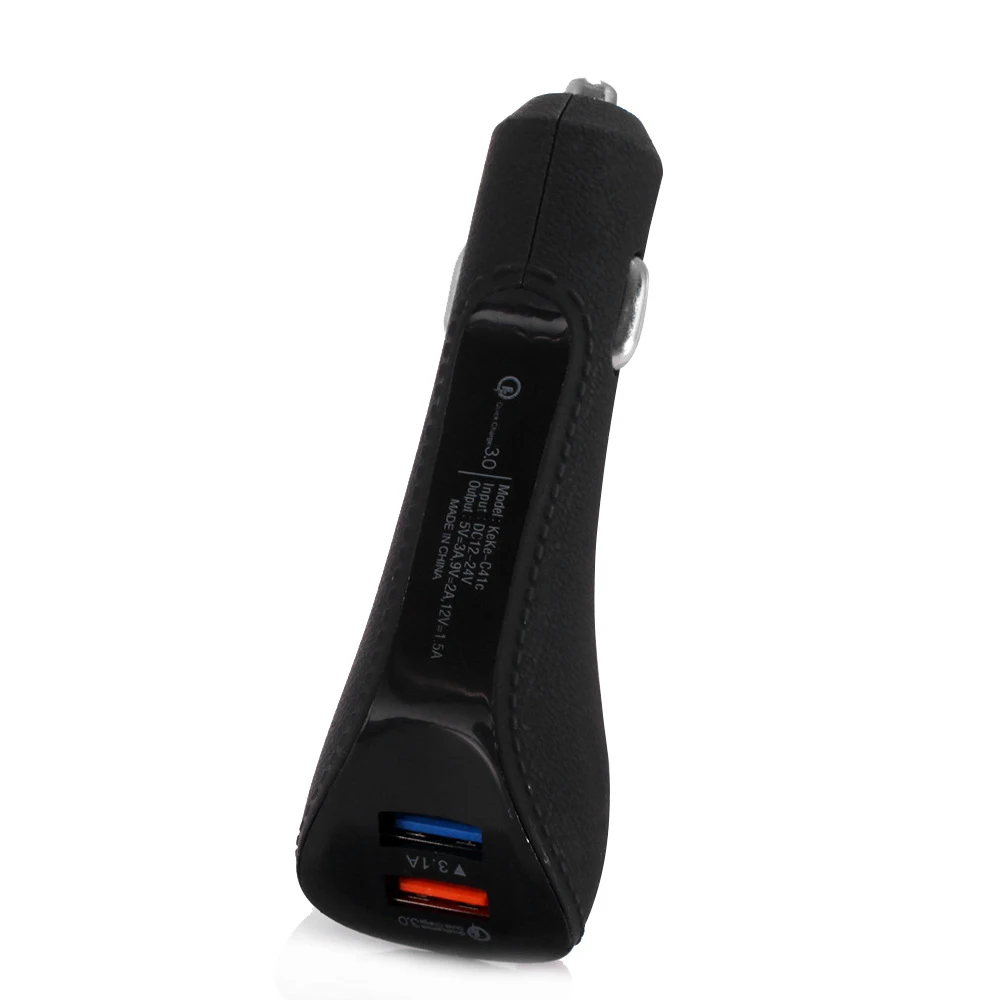 2USB black 3 порты usb-телефон автомобильное зарядное устройство Быстрая быстрая зарядка QC3.0 для Iphone samsung адаптер зарядное устройство телефон зарядка Автомобильная электроника Аксессуары - Название цвета: 2USB black