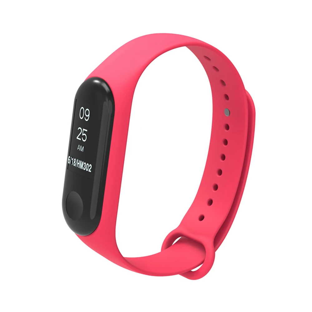 red Сменный ремешок на запястье для Xiao-Mi Band 3/4 общие умные часы с усилением кольцо Шагомер Браслет замена - Цвет: red