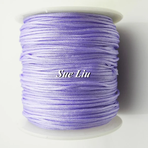 Lavender LS672 1,5 мм 37-Цвет украшения в виде китайского узелка Бисер нейлоновый шнур NCN15-50yds/катушка - Цвет: Lavender LS672