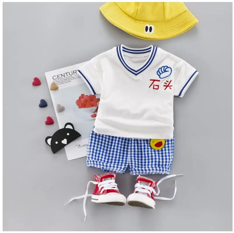 2019 летние комплекты одежды для маленьких мальчиков и девочек малышей футболка