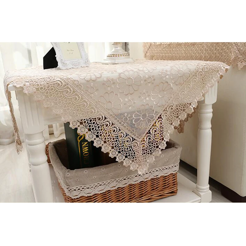 Пасторальный квадратный стол одежда с вышивкой полиэстер скатерть