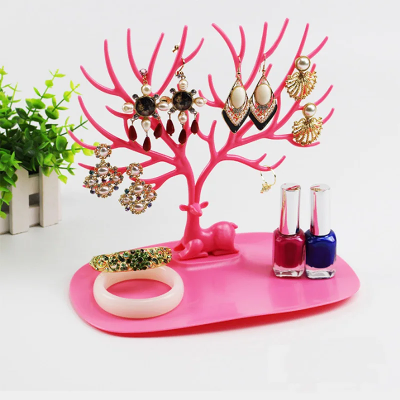 

New Deer Stand Jewelry Display Tree Storage Racks Organizer Necklace Earrings Rings Jewelry Holder 25*15*22cm