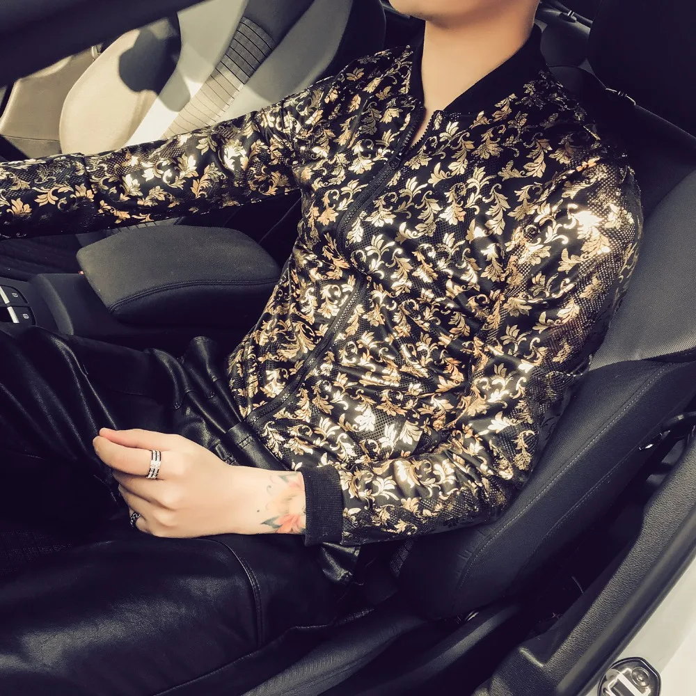 2019 мужские леопардовые куртки с принтом летние прозрачные золотые сетчатые