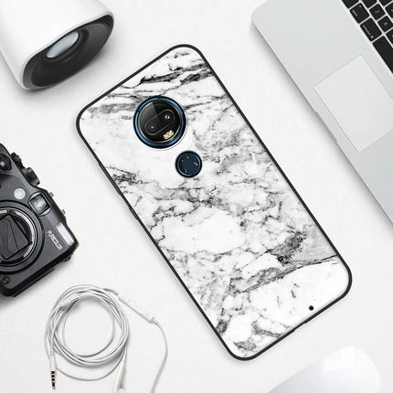 Чехол для Moto G7 plus мягкий силиконовый чехол из ТПУ с рисунком под дерево и камень