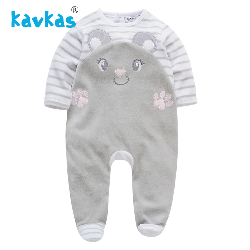 Kavkas детские комбинезоны, боди, Чехол для костюмов, цельнокроеная Одежда для новорожденных мальчиков и девочек, детские зимние пижамы, Ropa Bebes, одежда