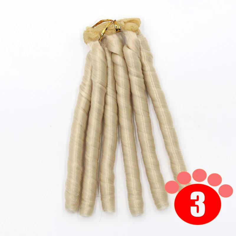 colour 3 Msiredoll bjd парик аксессуары 1 шт. 15*100 см волосы куклы для 1/3 1/4 1/6 1/12 вьющиеся кукольные волосы bjd парик diy - Color: colour 3