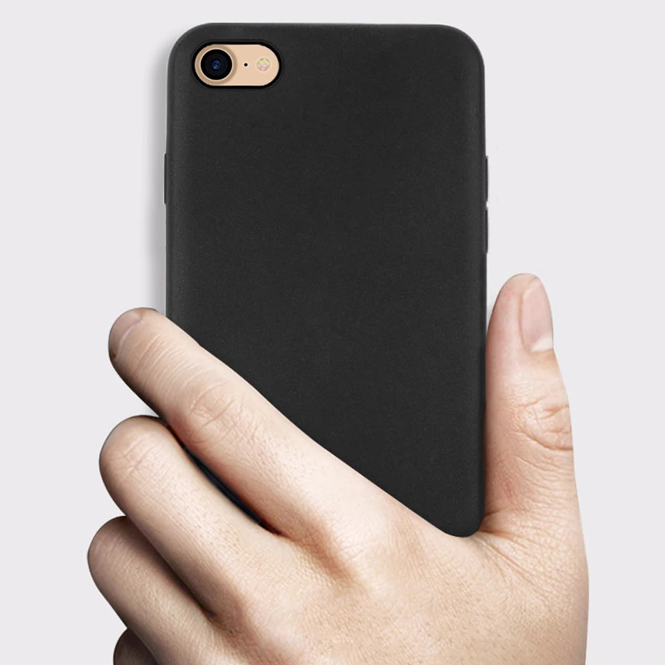 Slim Black Color Matte Touch Silicone Case For iphone 7 SE 5 5s 6 6s 8 X Plus Cover Rubber Candy TPU Shell Phone Cases Fundas |