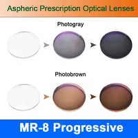 mr 8 super tough photochromic digital free form progressive aspheric prescription lenses for diamond cutted rimless glasses