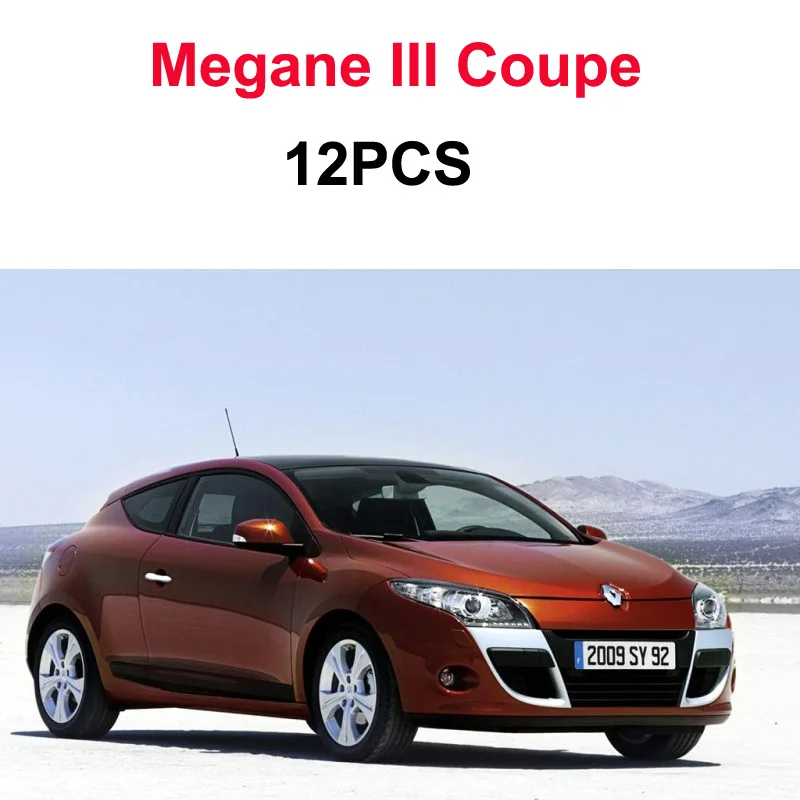 III Coupe (12PCS) Идеальный белый без ошибок для 1995- Renault Megane I II III IV 1 2 3 4 CC автомобильный светодиодный светильник для внутреннего чтения Карта Лампа Комплект - Испускаемый цвет: III Coupe (12PCS)
