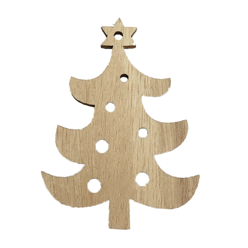 Navidad 7 см DIY деревянный висячий орнамент Рождественская елка украшения деревянные поделки Подвески керст рождественские вечерние украшения подарки для детей